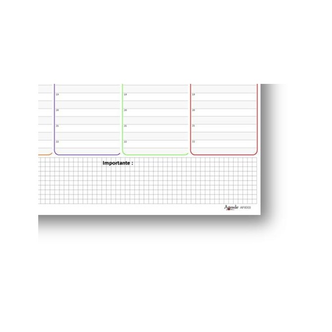 Planning Settimanale A3 Senza Data, 30x42 cm, 55 Fogli con Griglia per Appunti, Spiralato 2