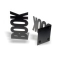 Set 2 Reggilibri In Metallo Book - base antiscivolo -  17x10cm Colore Nero 1