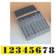 Numeratore Manuale In Gomma 15 Mm 1,5cm Da 8 Cifre Con Manico E Struttura In Metallo 2