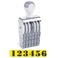 Numeratore Manuale In Gomma 11 Mm 1,1cm Da 6 Cifre Con Manico E Struttura In Metallo 1