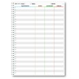 Planning giornaliero perpetuo spiralato 21x30cm A4 orario 30min 150 pagine 75 fogli pixel 2