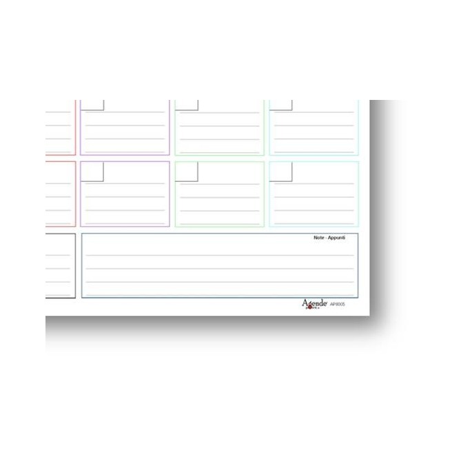 Planning mensile perpetuo spiralato 30x42cm A3 orario 25fogli 2