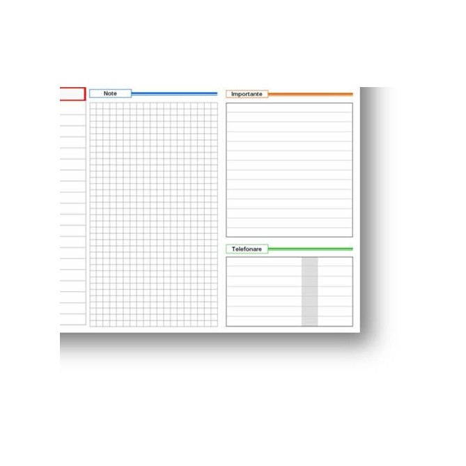 Planning settimanale perpetuo spiralato 30x42cm A3 55fogli 2