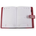 Agenda giornaliera 2026 similpelle chiusura bottone 15x21cm A5 porta penna multilingua nero 1
