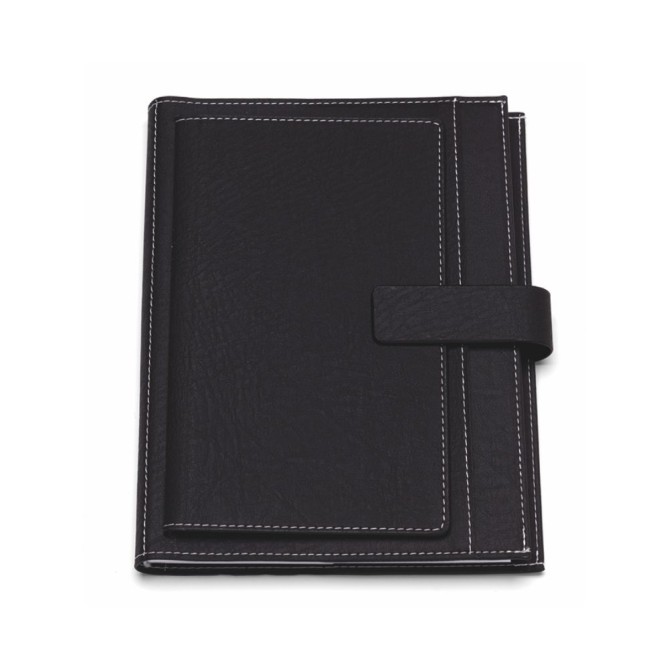 Agenda giornaliera 2026 termovirante chiusura fibbia 15x21cm A5 porta penna multilingua nero 1