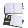 Agenda giornaliera 2026 similpelle chiusura fibbia 15x21cm A5 tasca multilingua blu 1