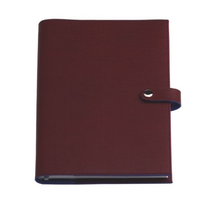 Agenda giornaliera 2026 similpelle chiusura fibbia 15x21cm A5 tasca multilingua bordeaux 2