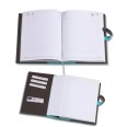 Agenda giornaliera 2026 poliestere chiusura fibbia 17x24cm tasca nero 2