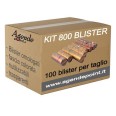 Kit 800 Blister Portamonete Euro, 100 Blister per Taglio, Plastica Trasparente con Fasce Colorate, 800 Pezzi Assortiti 2