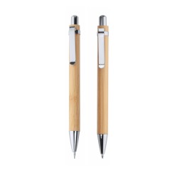 Set Penna + Portamine Con Busto In Bamboo Ed Elegante Confezione In Cartoncino 2 2