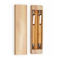 Set Penna + Portamine Con Busto In Bamboo Ed Elegante Confezione In Cartoncino 2