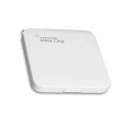 Porta Mascherina In Plastica Bianco Chiusura Con Clip 14x14cm 1