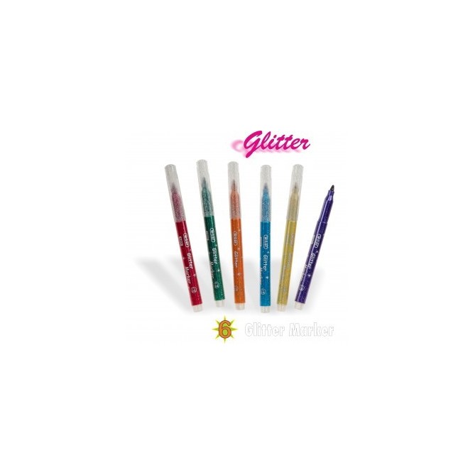 Penne A Glitter Confezione Da 6 Pezzi Vari Colori 2