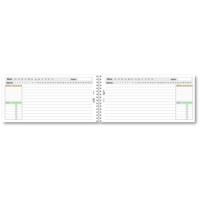 Planning giornaliero perpetuo spiralato 10x42cm 150fogli 1