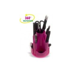 Portaoggetti Porta Penne Ed Accessori In Plex Trasparente Organizza Scrivania Fuxia 2 2