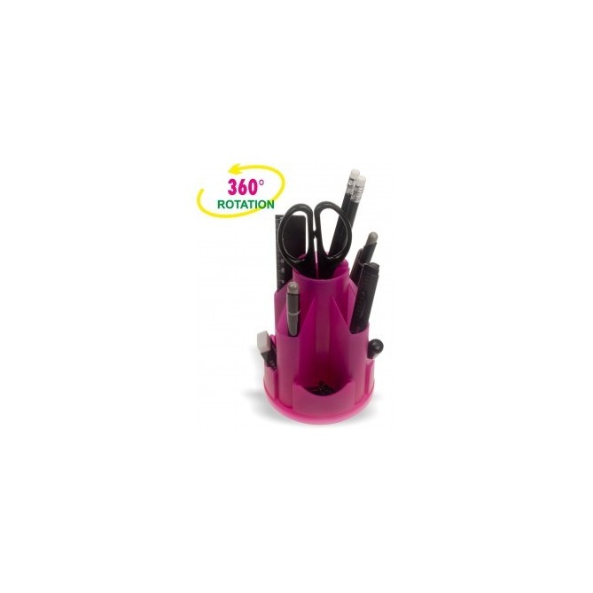Portaoggetti Porta Penne Ed Accessori In Plex Trasparente Organizza Scrivania Fuxia 1