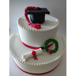 Kit Decorazione Per Torta Tema Laurea Larghezza 4cm Non Commestibile In Pasta Di Zucchero 1 2