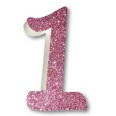 Numero 1 Uno In 3d In Polistirolo Per Compleanni Ed Aventi 10cm Altezza 2cm Fucsia Per Decorazioni Torte 1