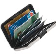 Porta Carte Di Credito E Bancomat Rigido Con Apertura A Soffietto In Plastica 6 Posti Bianco 2