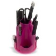 Portaoggetti Porta Penne Ed Accessori In Plex Trasparente Organizza Scrivania Fuxia 2