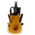 Portaoggetti Porta Penne Ed Accessori In Plex Trasparente Organizza Scrivania Giallo 2