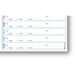 Planning giornaliero perpetuo spiralato Barbiere 21x30cm A4 orario 30min 70pagine 3 2