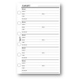 Ricambio agenda organizer rubrica 7x12cm 80gr 6fori 50fogli bianco 1