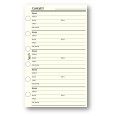 Ricambio agenda organizer rubrica 7x12cm 80gr 6fori 50fogli avorio 1