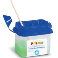 Bicchiere lava pennelli cmp 2 scomparti in plastica con separatore d'acqua 1