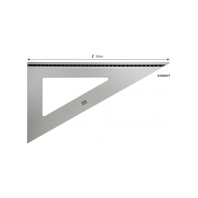 Squadra In Alluminio Professionale Con Smusso 60 Gradi 35 cm 1