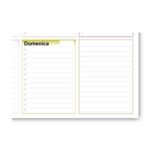 Planning Settimanale Senza Data, 30x42cm A3, 55 Fogli, Spiralato Carta 90 Gr Ottagono 2