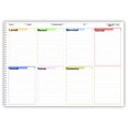 Planning Settimanale Senza Data, 30x42cm A3, 55 Fogli, Spiralato Carta 90 Gr Ottagono 4