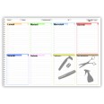 Planning settimanale perpetuo spiralato 30x42cm A3 orario 55fogli natura 4