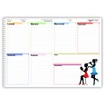 Planning settimanale perpetuo spiralato 30x42cm A3 orario 55fogli natura 4