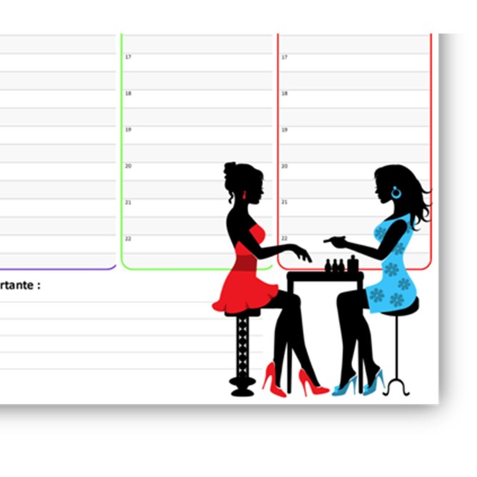 Planning settimanale perpetuo spiralato 21x30cm A4 orario 30min 55fogli 3