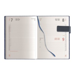 Agenda Settimanale 2025 17x24cm Copertina Morbida Sintetico Liscia Blu 1 2