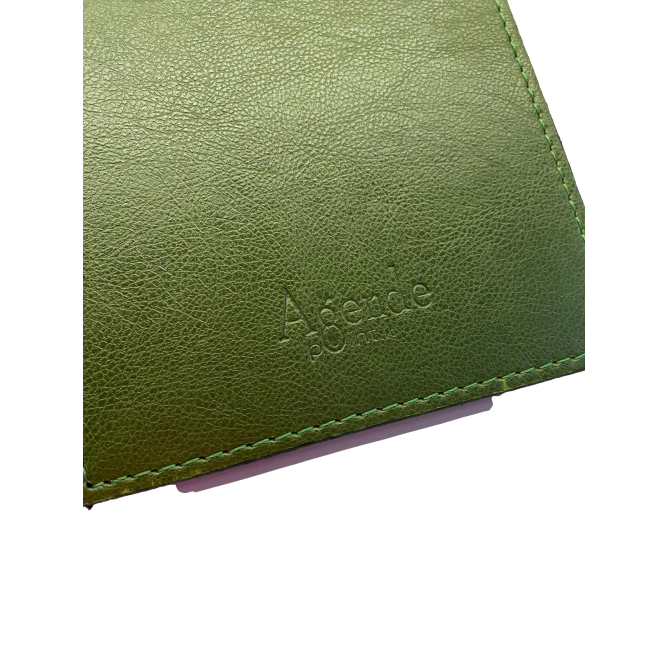 Tavola Porta Comande In Ecopelle Fashion Con Morsette Lucido 24x12 Verde 2