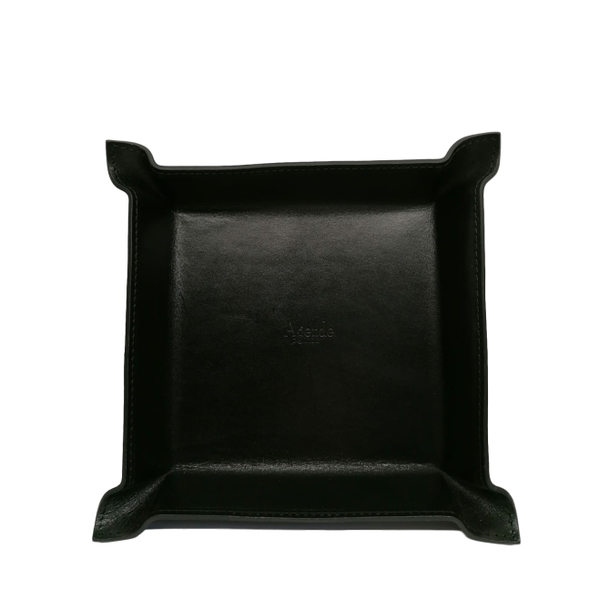Svuota Tasche In Vera Pelle Vegetale 25x25cm Nero 3
