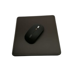 Tappetino Per Mouse In Cuoio Rigenerato 22x22cm Testa Di Moro 1 2