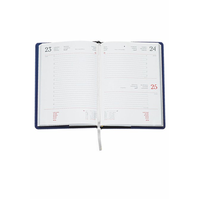 Agenda giornaliera 2026 termovirante 15x21cm A5 porta penna multilingua 3