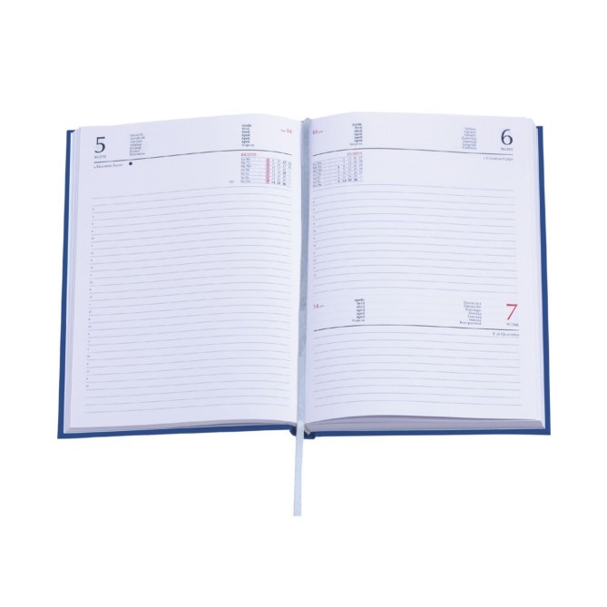 Agenda giornaliera 2026 matra 15x21cm A5 multilingua BLU royal 1