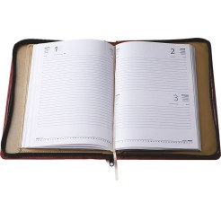 Agenda Settimanale Borsello 2026, con Chiusura Zip, Similpelle nera, 17x24 cm, Copertina Morbida, Pianificazione Professionale 2 2