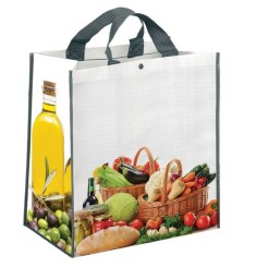 Borsa Shopping In Plastica Spesa 50 Pz Con Bottone A Chiusura ,doppio Manico 43x45x24 2 2