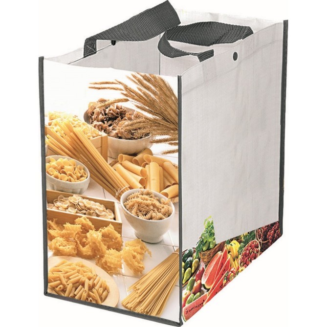 Borsa Shopping In Plastica Pasta 50 Pz Con Bottone A Chiusura ,doppio Manico 43x45x24 1