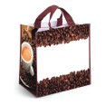 Borsa Shopping In Plastica Caffe 50 Pz Con Bottone A Chiusura ,doppio Manico 43x45x24 2