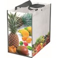 Borsa Shopping In Plastica Frutta 50 Pz Con Bottone A Chiusura ,doppio Manico 43x45x24 1