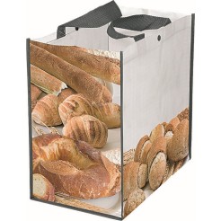 Borsa Shopping In Plastica Pane 50 Pz Con Bottone A Chiusura ,doppio Manico 43x45x24 2 2