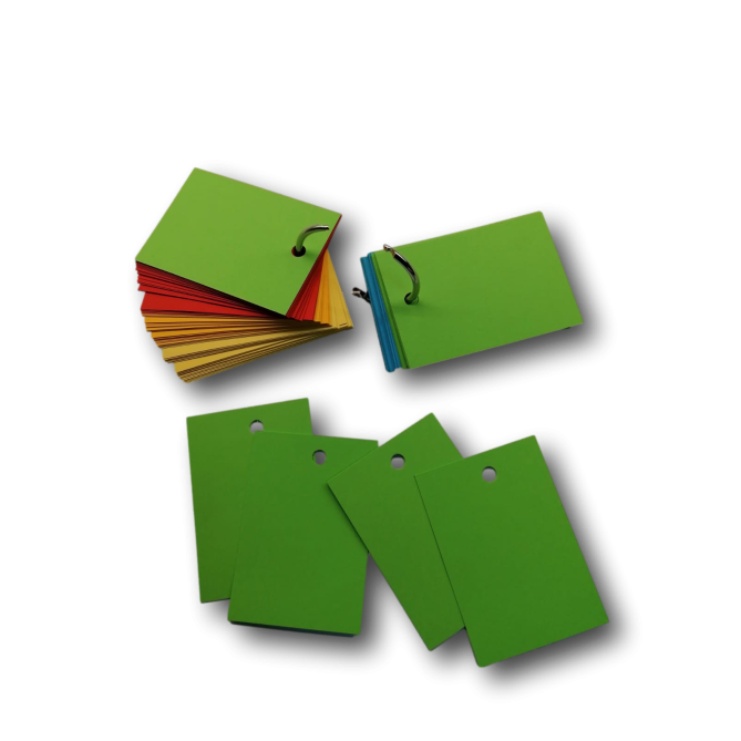 Cartoncini Per Appunti Mini 5,2x7,5 100 Fogli Da 160 Gr In 5 Colori Con Anello Apribile 3