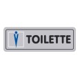 Targa Segnaletica Toilette Uomo Adesiva In Pvc Resistente 5x15 Colore Grigio 1