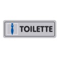 Targa Segnaletica Toilette Donna Adesiva In Pvc Resistente 5x15 Colore Grigio 1